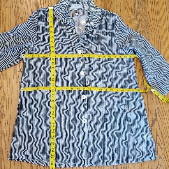NWOT TERRA SJ APPAREL TUNIC TOP JACKET SIZE SMALL BLACK WHITE GRAY A-LINE DRESSY - Picture 11 of 11